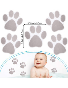 Calcomanías Antideslizantes Mudder 20 Pcs Huellas Gris 2