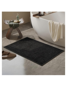 Alfombrilla de Baño Mecko Antideslizante 40x60 cm Negra