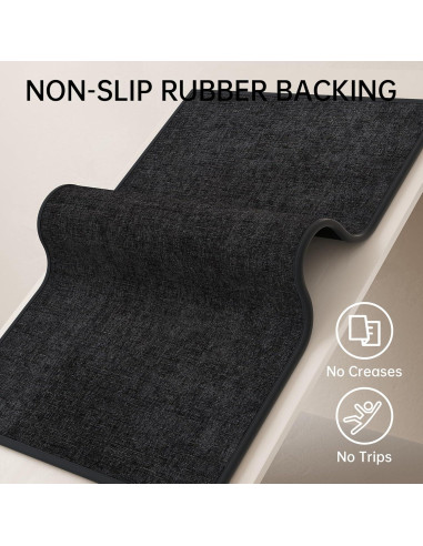 Alfombrilla de Baño Mecko Antideslizante 40x60 cm Negra