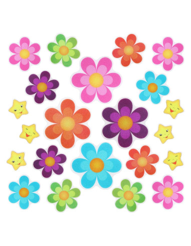 20 Calcomanías Antideslizantes para Baño Photect Floral