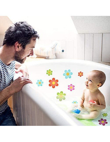 20 Calcomanías Antideslizantes para Baño Photect Floral