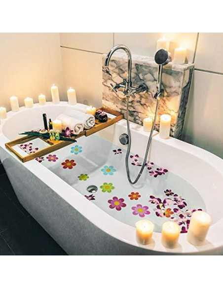 20 Calcomanías Antideslizantes para Baño Photect Floral