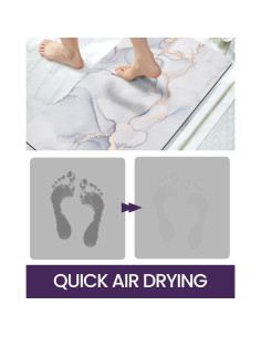 Alfombra de baño DEXI antideslizante 43x17 cm gris claro 2