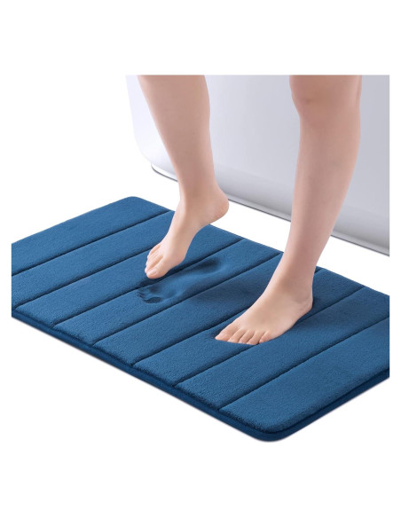 Alfombrilla de Baño Antideslizante ROSMARUS 50,8x81,3cm Azul