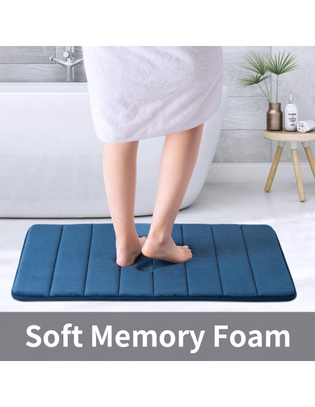 Alfombrilla de Baño Antideslizante ROSMARUS 50,8x81,3cm Azul