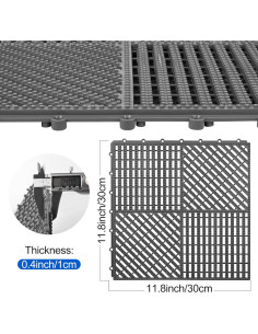 Alfombrillas Antifatiga Interconectables ToLanbbt 12P Gris Oscuro 2
