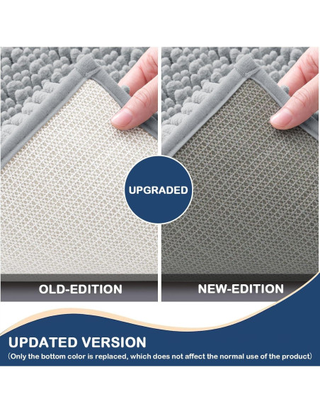 Alfombra de baño Arotive Chenille 76x50 cm gris claro