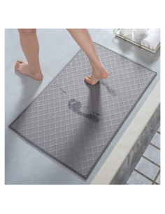 Alfombrilla de Baño AMOAMI Antideslizante 40x60 cm Gris