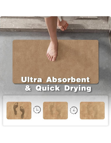 Alfombra de Baño Antideslizante TYUU Camel 40x60 cm