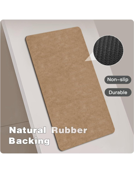 Alfombra de Baño Antideslizante TYUU Camel 40x60 cm