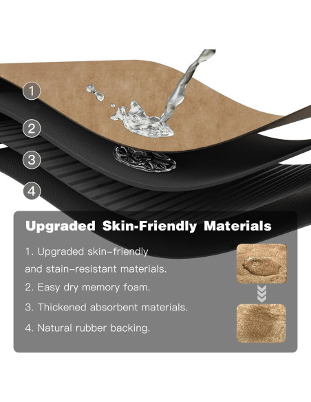 Alfombra de Baño Antideslizante TYUU Camel 40x60 cm