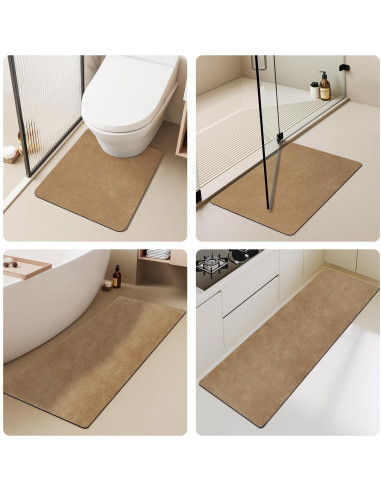 Alfombra de Baño Antideslizante TYUU Camel 40x60 cm