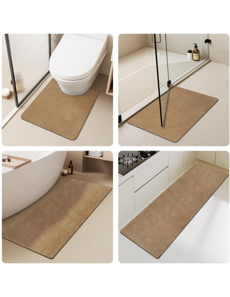 Alfombra de Baño Antideslizante TYUU Camel 40x60 cm