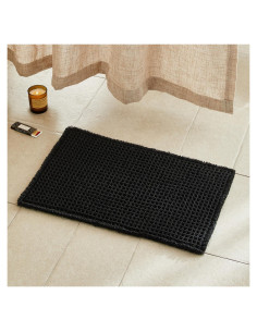 Alfombra de baño antideslizante TYUU negra 61x41 cm