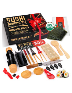 Kit de Hacer Sushi Primely con Bazooka y Estera de Bambú