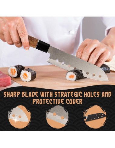 Kit de Hacer Sushi Primely con Bazooka y Estera de Bambú