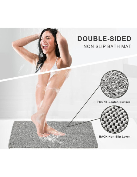 Alfombra de Baño Antideslizante Rzoysia Gris 40x68 cm