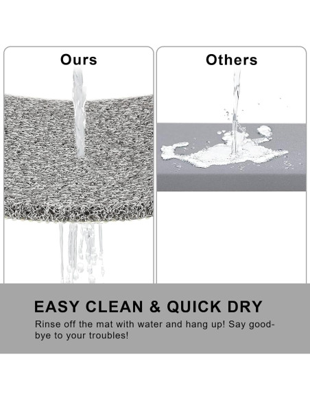 Alfombra de Baño Antideslizante Rzoysia Gris 40x68 cm