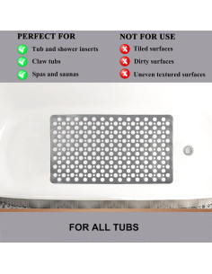 Alfombra de Baño Antideslizante Sheepping 76x43 cm Gris 2