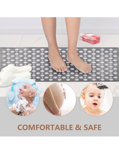 Alfombra de Baño Antideslizante Sheepping 76x43 cm Gris