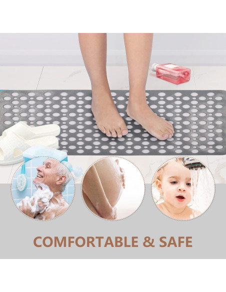 Alfombra de Baño Antideslizante Sheepping 76x43 cm Gris