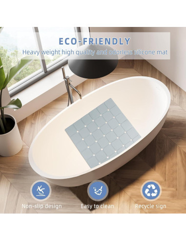 Alfombrilla de Ducha Antideslizante MeimeiDe 53x53 cm Gris