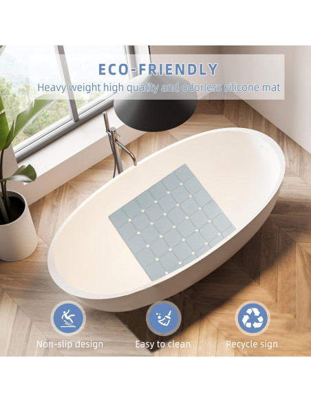 Alfombrilla de Ducha Antideslizante MeimeiDe 53x53 cm Gris