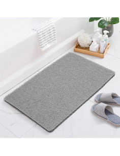 Alfombrilla de Ducha Antideslizante Joyhalo 43x61 cm Gris 2