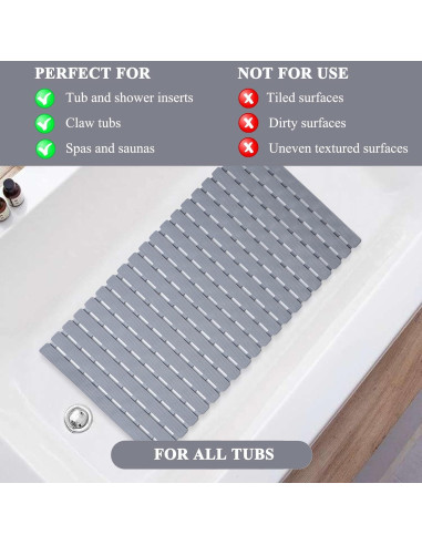 Alfombra de Baño Antideslizante Sheepping 68,58x40,64cm Gris