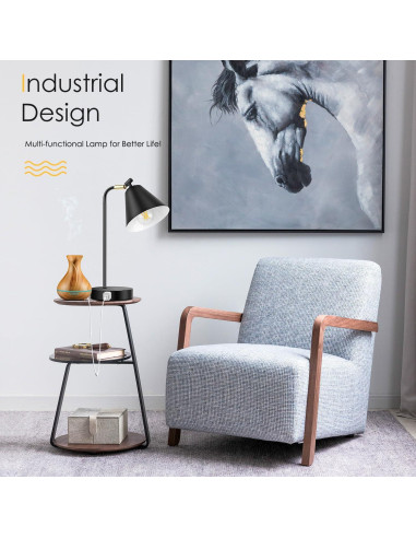 Lámpara de Escritorio Regulable Brightever con USB y AC