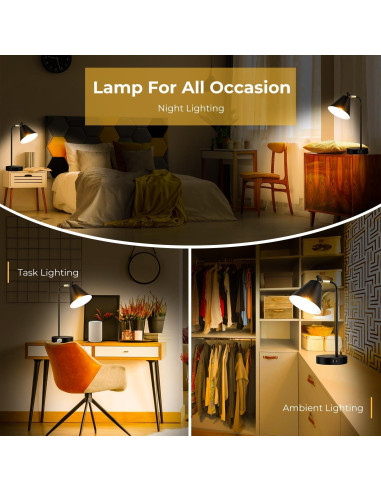 Lámpara de Escritorio Regulable Brightever con USB y AC