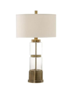 Lámpara de Mesa Uttermost Vaiga 1 Luz Acero Vidrio 79 cm 2