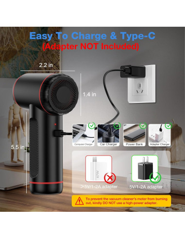 Soplador de Aire Comprimido RELAXYO RS-019 3 en 1 Recargable