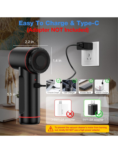 Soplador de Aire Comprimido RELAXYO RS-019 3 en 1 Recargable