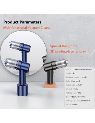 Aspiradora Multifuncional Skouphy A1 para Impresora 3D 4000Pa