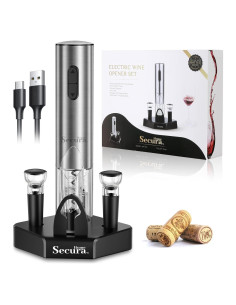 Juego Abridor de Vino Eléctrico Secura Home 5 en 1