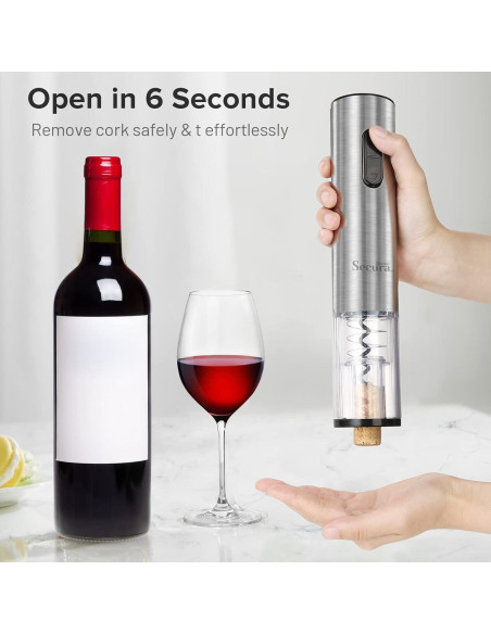 Juego Abridor de Vino Eléctrico Secura Home 5 en 1