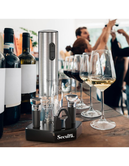 Juego Abridor de Vino Eléctrico Secura Home 5 en 1