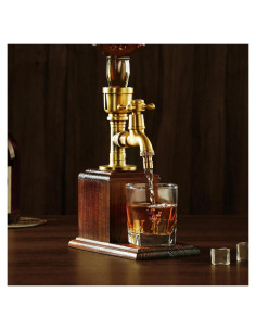 Dispensador de Bebidas Vida Brillante Madera Carbonizada 1L