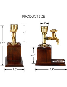 Dispensador de Bebidas Vida Brillante Madera Carbonizada 1L 2