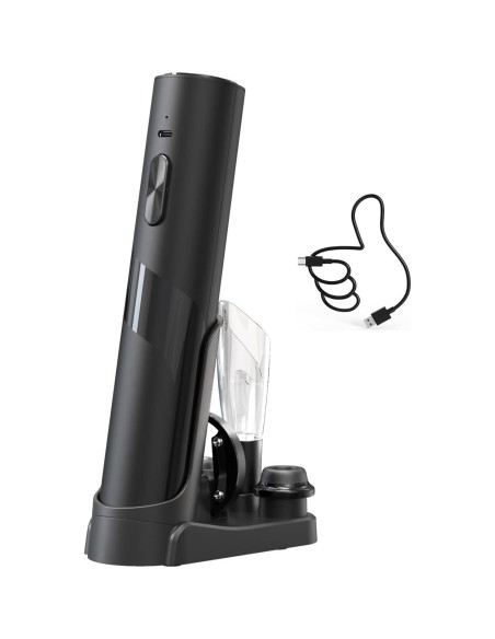 Abridor de Vino Eléctrico GenieX 6-en-1 con Base de Carga