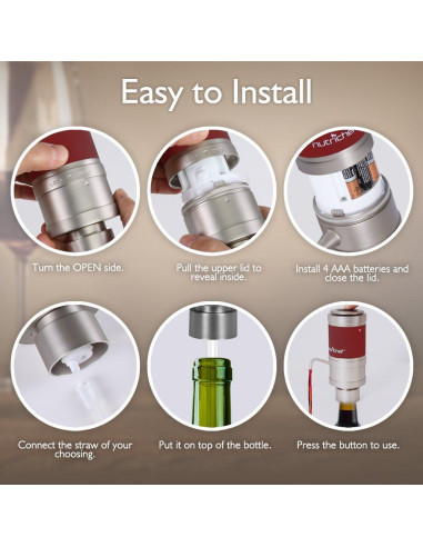 Bomba Dispensadora Eléctrica NutriChef para Vino 0,52 kg