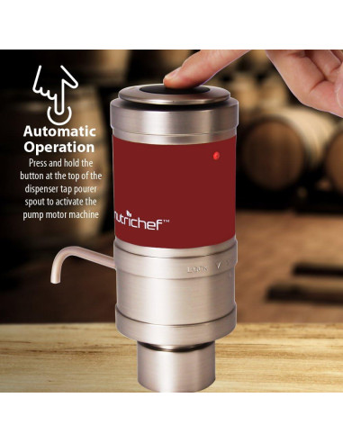 Bomba Dispensadora Eléctrica NutriChef para Vino 0,52 kg
