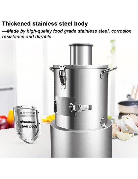 Máquina Peladora de Ajo Eléctrica INTBUYING 200W Acero Inoxidable