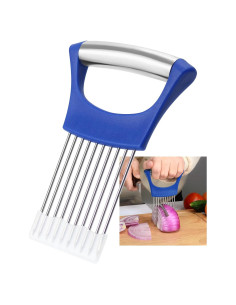 Soporte de Cebolla Acero Inoxidable QPEY Azul Cortador