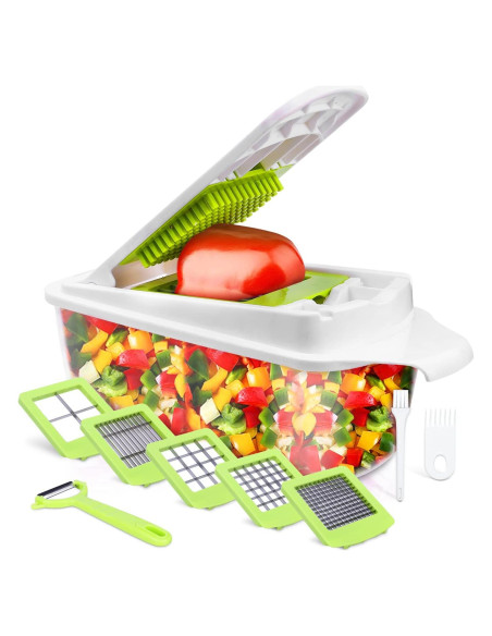 Cortador de Alimentos Sedhoom Direct 12 en 1 Verde Claro