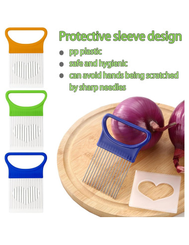 Cortador de Cebolla FANTEXY 3 Piezas Acero Inoxidable