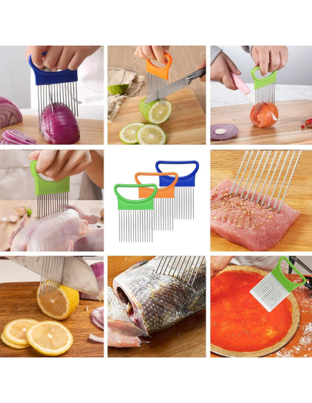 Cortador de Cebolla FANTEXY 3 Piezas Acero Inoxidable