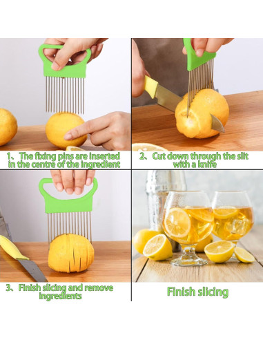 Cortador de Cebolla FANTEXY 3 Piezas Acero Inoxidable