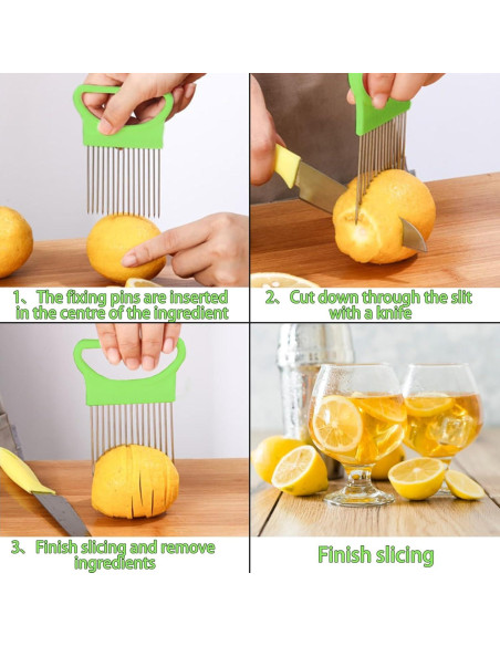 Cortador de Cebolla FANTEXY 3 Piezas Acero Inoxidable